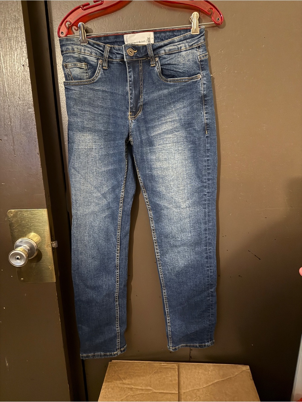Paper Denim & Cloth Men's Slim Faded Blue Jeans